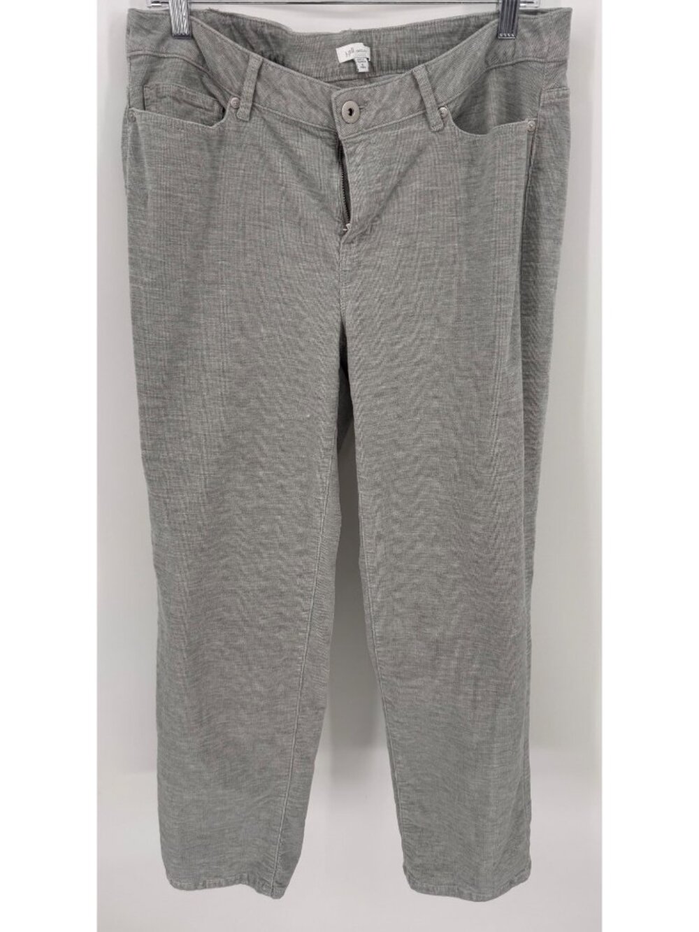 J.Jill Womens Corduroy Light Gray Straight Leg Plus Size Pants Size 16P